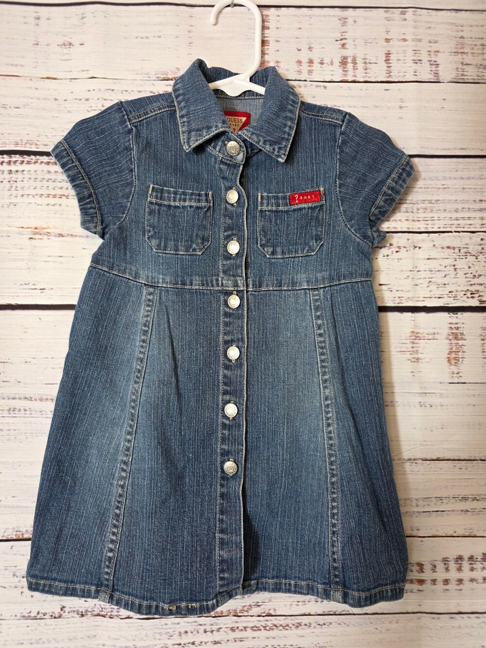 VTG Baby Guess 24M Denim Dress